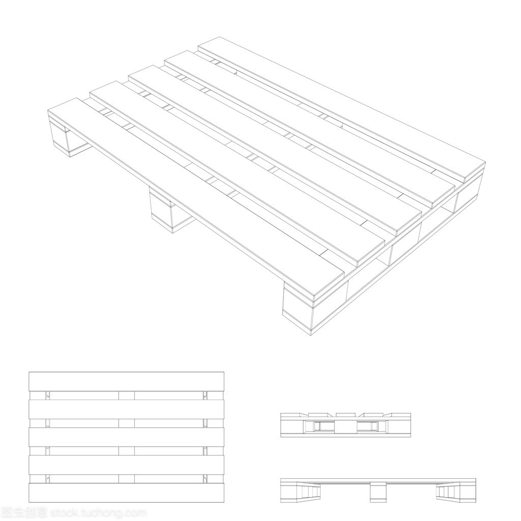 木托盤的三維矢量輪廓圖在包裝箱設(shè)計中的應(yīng)用
